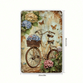 CIFbuy Retro Bicycle | 8x12 Inch Metal Tin Sign Waterproof Rustproof Vintage Wall Decor Classic Bicycle Pattern Hanging Plaque For Bedr TikTok, T