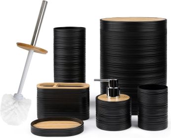 Bathroom Accessories Set Bath Ensemble Includes Soap Dispenser, Toothbrush Holder, Toothbrush Cup