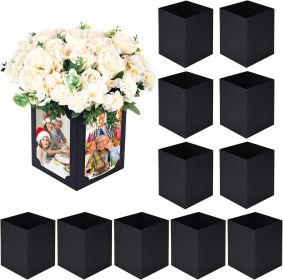 12 Pcs Picture Centerpieces for Table - 6 Inch Photo Display Frame & Hollow Picture Props Box for Congrats Grad Decor, Wedding