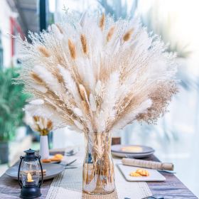 95 PCS Natural Pampas Grass Decor Bouquet | Boho Dried Floral Arrangement Centerpiece Table Decor Wedding Decor Rustic Decor, Natural, white