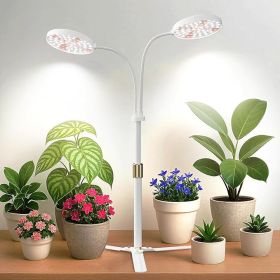 Grow Light Dual Ring 3.5" with Base, 122 LEDs 6000K White Full Spectrum Gooseneck Plant Lamp for Indoor Desk Plants