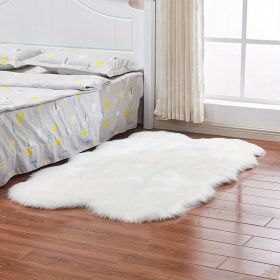1pc Imitation Wool Carpet, Plush Carpet, Indoor Living Room Modern Simple Floor Mat, 39.37*70.87inch, Acrylic 80% Polyester 20% (Color: White, size: 39.37*70.87inch)
