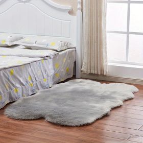 1pc Imitation Wool Carpet, Plush Carpet, Indoor Living Room Modern Simple Floor Mat, 39.37*70.87inch, Acrylic 80% Polyester 20% (Color: Grey, size: 39.37*70.87inch)