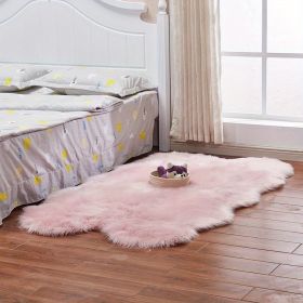 1pc Imitation Wool Carpet, Plush Carpet, Indoor Living Room Modern Simple Floor Mat, 39.37*70.87inch, Acrylic 80% Polyester 20% (Color: Pink, size: 39.37*70.87inch)