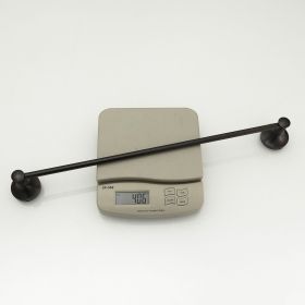 Wall-Mounted Adjustable Towel Bar Rod for Bathroom Cloths Hanger in Matte Black (Color: Oil Rubbed Bronze)